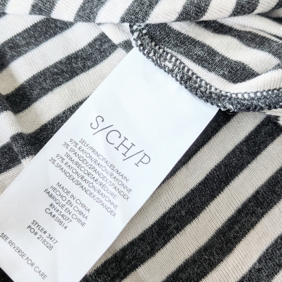 ⭐Black white Multi Stripe Cabi Tank Top Small⭐ - Picture 7 of 9